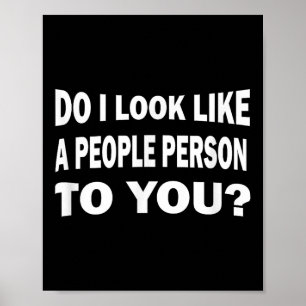 Póster Divertido ¿Parece que soy una persona sociable par