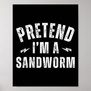 Póster Divertido perezoso disfraz en el último minuto pre