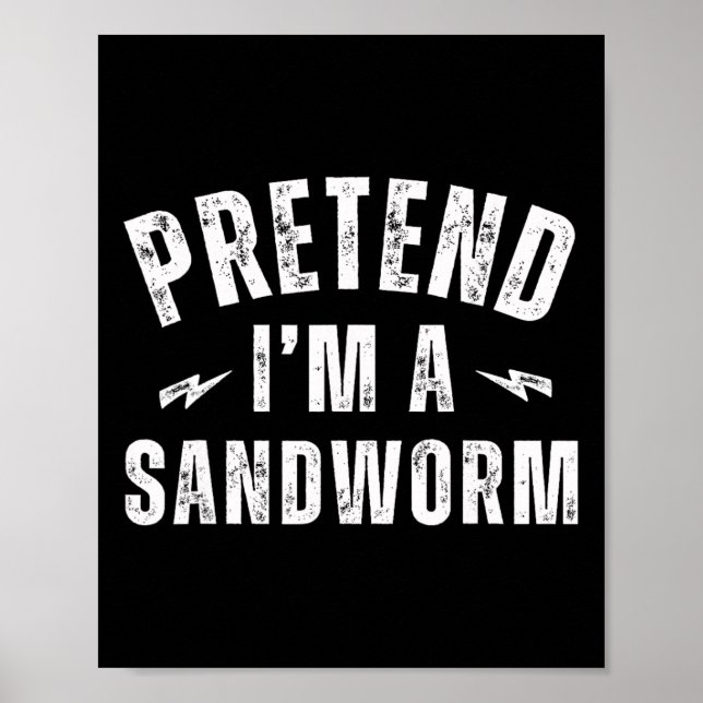 Póster Divertido perezoso disfraz en el último minuto pre (Frente)