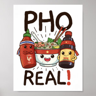 Póster Divertido Pho Thread Co. Divertido Noodle Vietnami