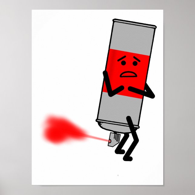 Póster Divertido Pintura de Pedo en Spray (Frente)