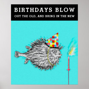 Póster Divertido Poster de cumpleaños para adultos
