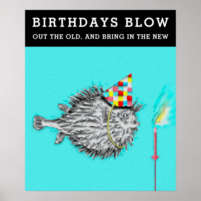 Póster Divertido Poster de cumpleaños para adultos (Frente)