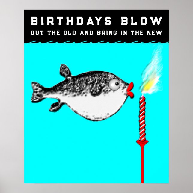 Póster Divertido Poster de cumpleaños para adultos (Frente)