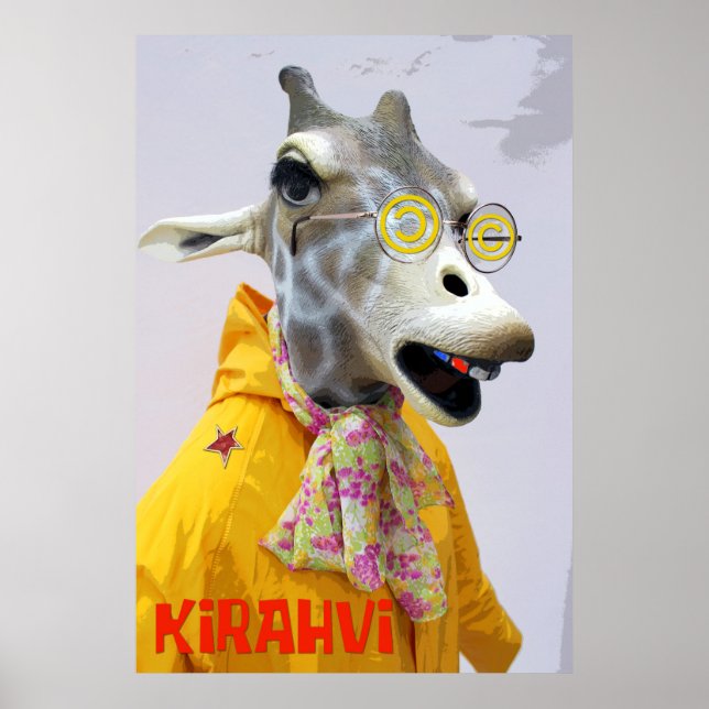 Póster ¡Divertido Poster Giraffe! (Frente)