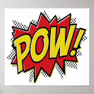 Póster Divertido Pow