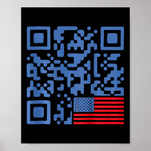 Póster Divertido presidente de Qr Trump 4547 bailando se