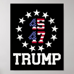 Póster Divertido presidente de Qr Trump 4547 bailando se