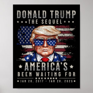 Póster Divertido Presidente Donald Trump Día de Inaugurac