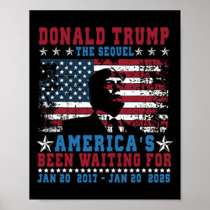 Póster Divertido presidente Donald Trump día de la inaugu