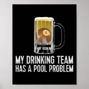 Póster Divertido problema de la piscina de cerveza del eq