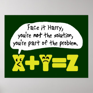 Póster Divertido problema matemático