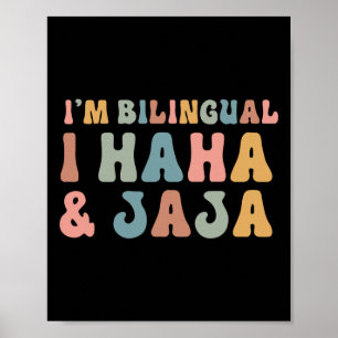 Póster Divertido profesor de español genial soy bilingüe