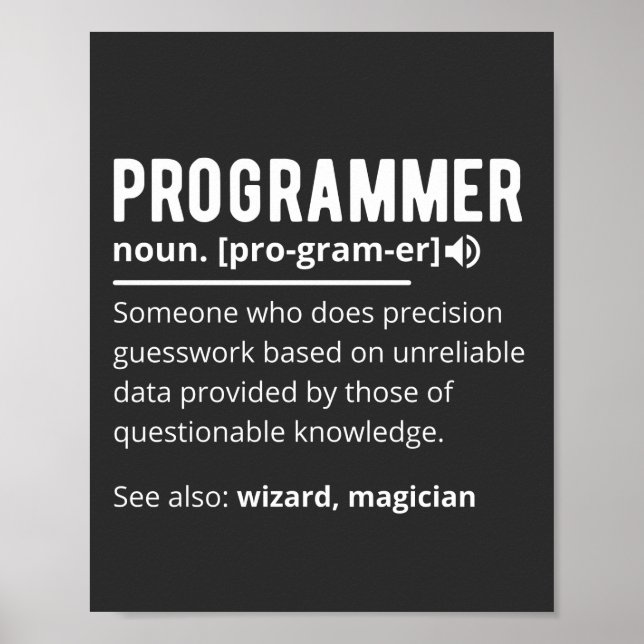 Póster Divertido programador de código de desarrollador s (Frente)