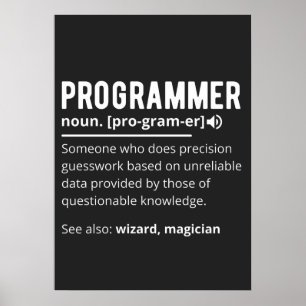 Póster Divertido programador de código de desarrollador s
