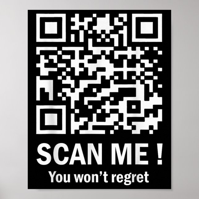 Póster Divertido Qr Scan Me President Trump 45_47 Trump (Frente)