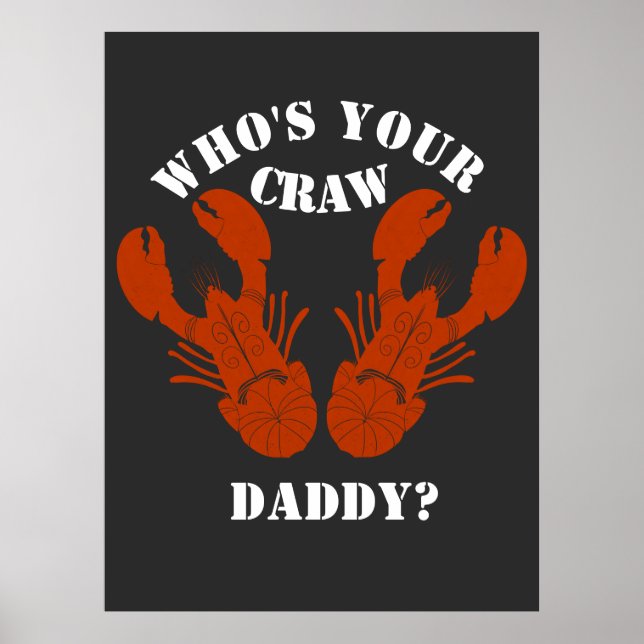 Póster Divertido quién es tu papá crudo (Frente)