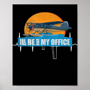 Póster Divertido regalo piloto para ropa de aviación Be O