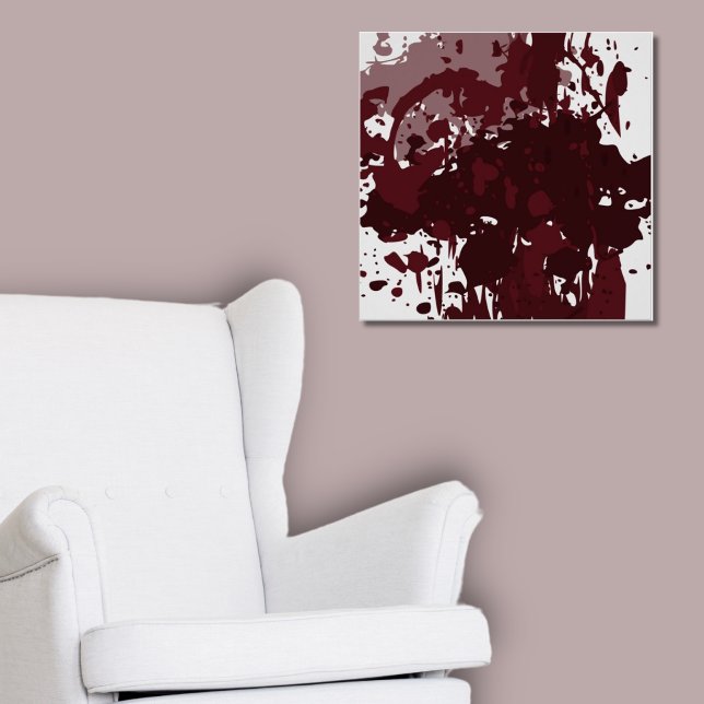 Póster Divertido Resumen de Rosewood Red Splatt Art (Fun Abstract Rosewood Red Splatter Art Poster)
