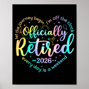 Póster Divertido Retro Oficialmente Retirado Corazón Jubi