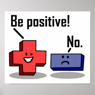 Póster Divertido Sé Positivo