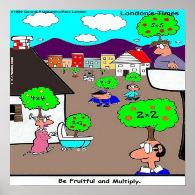 Póster Divertido 'Sed Fecundos y Multiplicaos' (Frente)