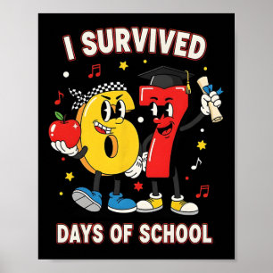 Póster Divertido Seis Siete 67 Meme Escolar Número Humor