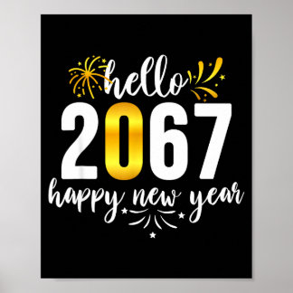 Póster Divertido Seis Siete 67 Meme Feliz Año Nuevo