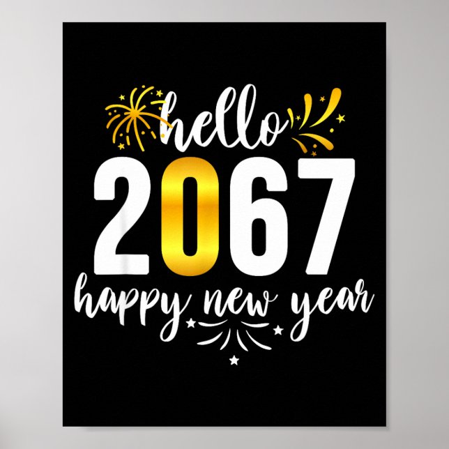 Póster Divertido Seis Siete 67 Meme Feliz Año Nuevo  (Frente)