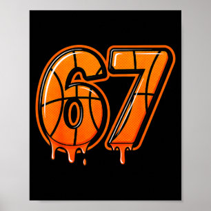 Póster Divertido Seis Siete 67 Meme Gen Alpha 67 Balonces