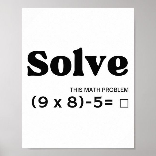 Póster Divertido Seis Siete 67 Meme Pemdas Escuela Profes (Frente)