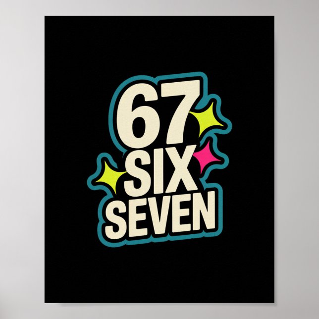 Póster Divertido Seis Siete 6 7 Meme 1  (Frente)
