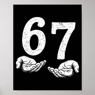 Póster Divertido Seis Siete 6 7 Meme Gen Alpha Jerga 6 7 