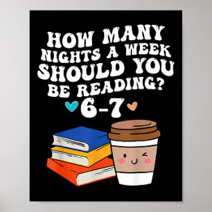 Póster Divertido Seis Siete 6 7 Meme Profesor Leyendo 6-7