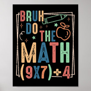 Póster Divertido Seis Siete Humor de Profesor Bruh Haz la