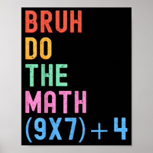 Póster Divertido Seis Siete Humor De Profesor Bruh Haz La