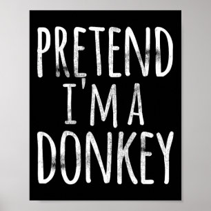 Póster Divertido Sencillo Lazy Halloween PRETENDER QUE SO