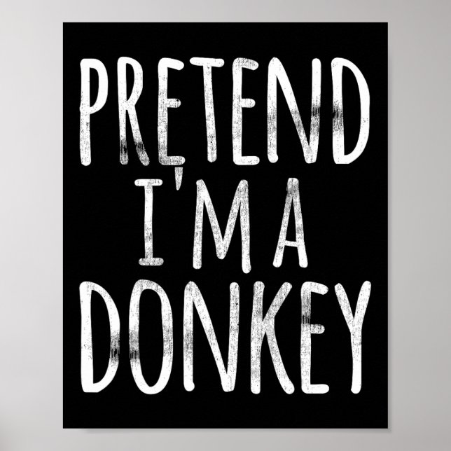 Póster Divertido Sencillo Lazy Halloween PRETENDER QUE SO (Frente)