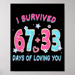 Póster Divertido Sobreviví 67 + 33 Días De Amarte San Val