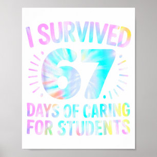 Póster Divertido Sobreviví 67 Días De Enfermera Escolar T