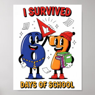Póster Divertido Sobreviví 67 Días Escuela Meme Niños Mae