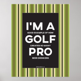 Póster Divertido, soy un Golf Pro Golf