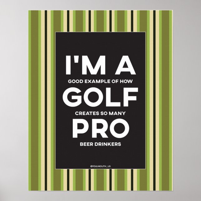 Póster Divertido, soy un Golf Pro Golf (Frente)