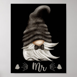 Póster Divertido Sr. &amp; Sra. Gnome Por Parejas Coincid