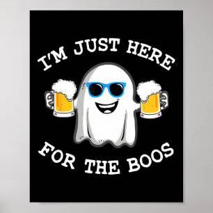 Póster Divertido Tee de Halloween Estoy Aquí por el disfr