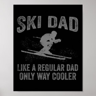 Póster Divertido tema de esquí para papá hombre esquiador