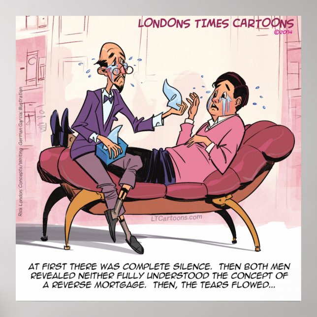 Póster Divertido Terapia de Hipoteca Inversa (Frente)