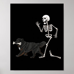 Póster Divertido Terranova Y Esqueleto De Halloween