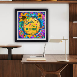 Póster Divertido tío feliz, Be Kind Bumblebee School