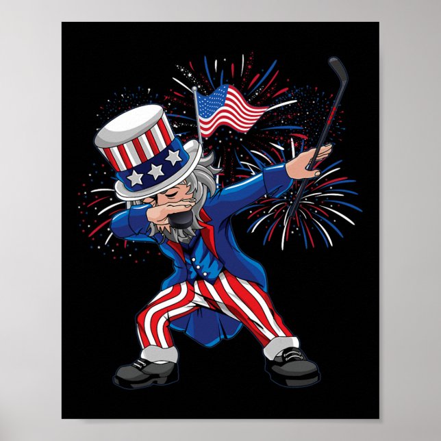 Póster Divertido tío Sam Ice Independencia de pato de hoc (Frente)